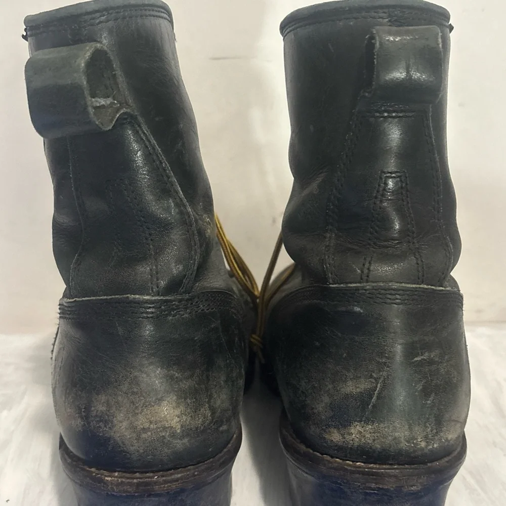 Chippewa Mens 9.5 Black Paladin Logger Boots Leather‎ Waterproof 73050 Vibram